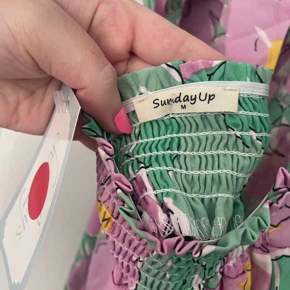 New with tags, Sunday Up, deep V, backless maxi dress. - Picture 3 of 7